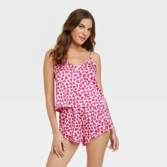 Colsie Other - Colsie Silk Valentine Sleep Set - Size Small - New With Tags